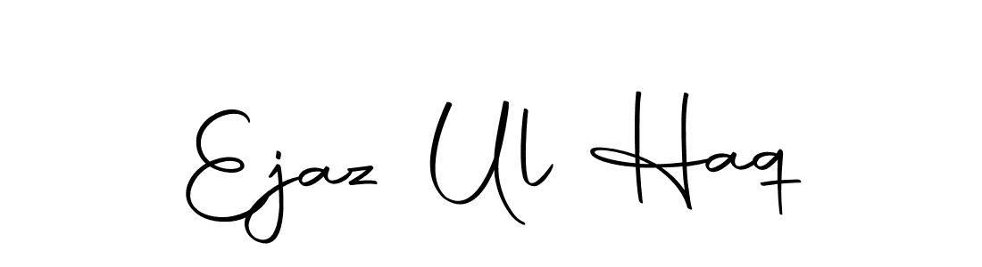 How to make Ejaz Ul Haq name signature. Use Autography-DOLnW style for creating short signs online. This is the latest handwritten sign. Ejaz Ul Haq signature style 10 images and pictures png