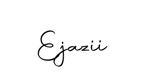 You should practise on your own different ways (Autography-DOLnW) to write your name (Ejazii) in signature. don't let someone else do it for you. Ejazii signature style 10 images and pictures png