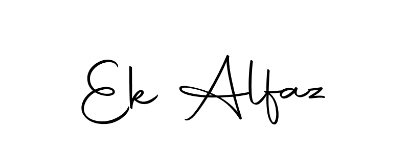How to make Ek Alfaz name signature. Use Autography-DOLnW style for creating short signs online. This is the latest handwritten sign. Ek Alfaz signature style 10 images and pictures png