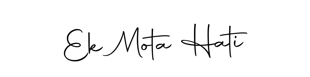 Similarly Autography-DOLnW is the best handwritten signature design. Signature creator online .You can use it as an online autograph creator for name Ek Mota Hati. Ek Mota Hati signature style 10 images and pictures png
