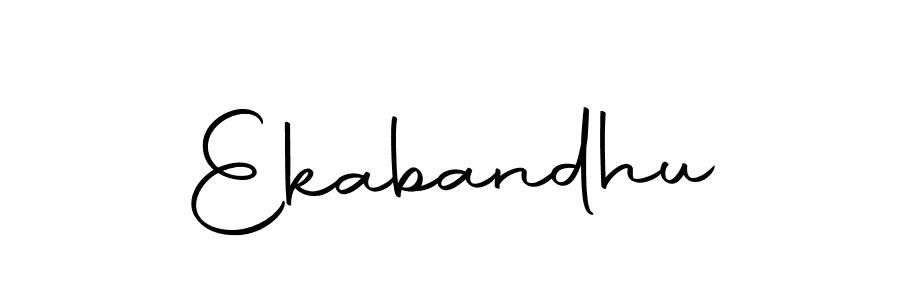 Design your own signature with our free online signature maker. With this signature software, you can create a handwritten (Autography-DOLnW) signature for name Ekabandhu. Ekabandhu signature style 10 images and pictures png