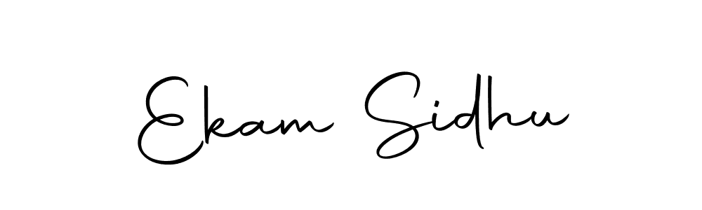 How to make Ekam Sidhu name signature. Use Autography-DOLnW style for creating short signs online. This is the latest handwritten sign. Ekam Sidhu signature style 10 images and pictures png