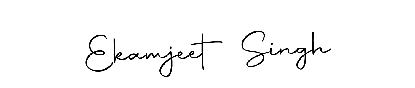 How to make Ekamjeet Singh name signature. Use Autography-DOLnW style for creating short signs online. This is the latest handwritten sign. Ekamjeet Singh signature style 10 images and pictures png