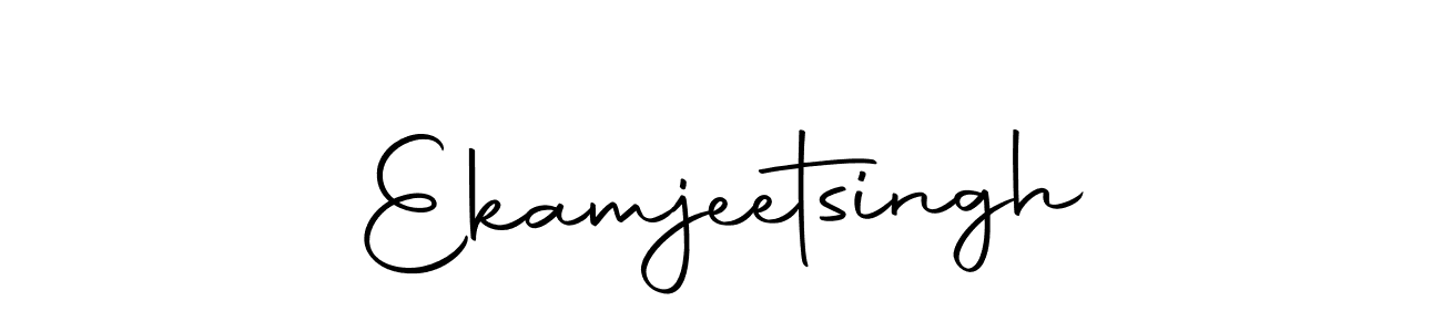 Create a beautiful signature design for name Ekamjeetsingh. With this signature (Autography-DOLnW) fonts, you can make a handwritten signature for free. Ekamjeetsingh signature style 10 images and pictures png