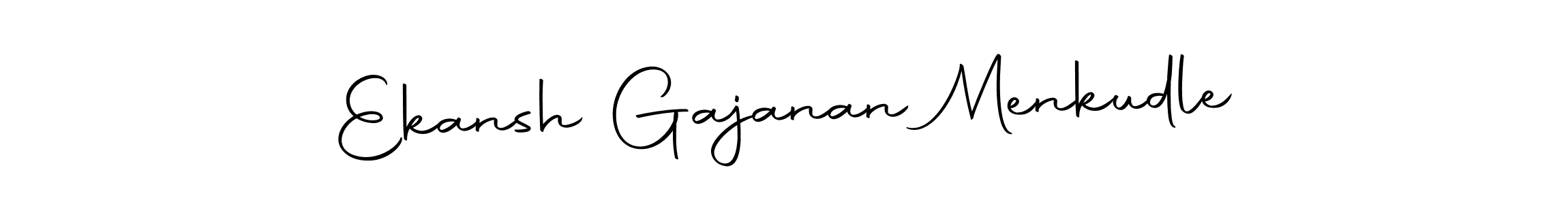 This is the best signature style for the Ekansh Gajanan Menkudle name. Also you like these signature font (Autography-DOLnW). Mix name signature. Ekansh Gajanan Menkudle signature style 10 images and pictures png