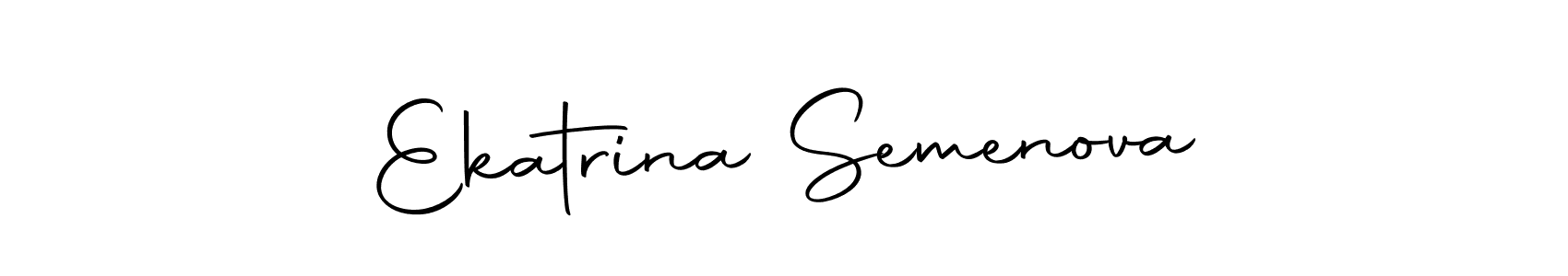Create a beautiful signature design for name Ekatrina Semenova. With this signature (Autography-DOLnW) fonts, you can make a handwritten signature for free. Ekatrina Semenova signature style 10 images and pictures png