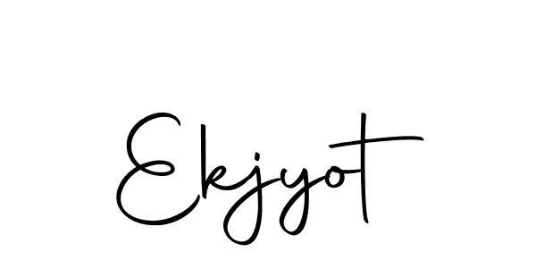 You should practise on your own different ways (Autography-DOLnW) to write your name (Ekjyot) in signature. don't let someone else do it for you. Ekjyot signature style 10 images and pictures png