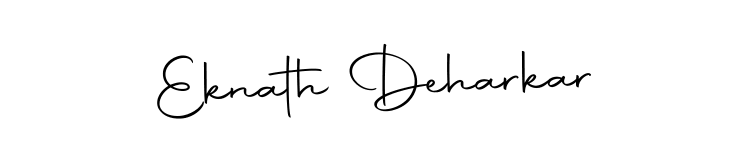 How to make Eknath Deharkar name signature. Use Autography-DOLnW style for creating short signs online. This is the latest handwritten sign. Eknath Deharkar signature style 10 images and pictures png