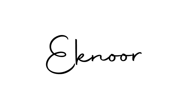 Use a signature maker to create a handwritten signature online. With this signature software, you can design (Autography-DOLnW) your own signature for name Eknoor. Eknoor signature style 10 images and pictures png