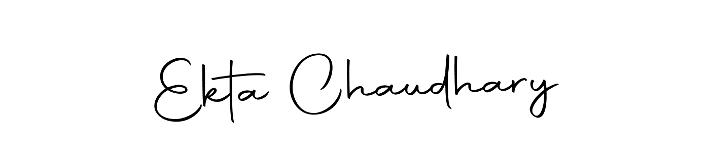 How to make Ekta Chaudhary name signature. Use Autography-DOLnW style for creating short signs online. This is the latest handwritten sign. Ekta Chaudhary signature style 10 images and pictures png
