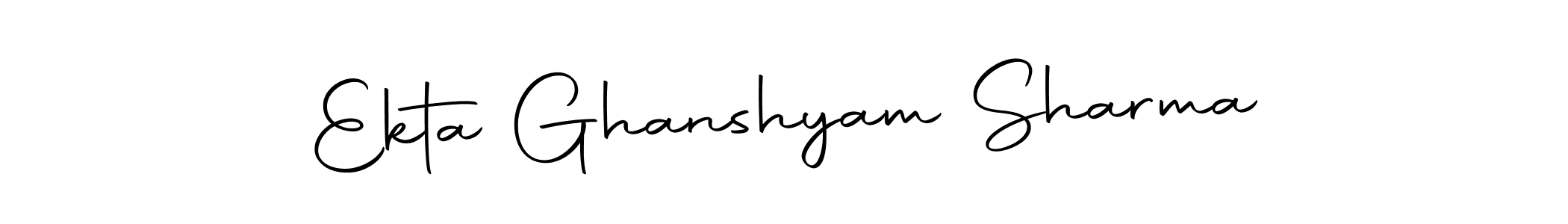 Also we have Ekta Ghanshyam Sharma name is the best signature style. Create professional handwritten signature collection using Autography-DOLnW autograph style. Ekta Ghanshyam Sharma signature style 10 images and pictures png