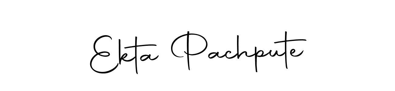 Create a beautiful signature design for name Ekta Pachpute. With this signature (Autography-DOLnW) fonts, you can make a handwritten signature for free. Ekta Pachpute signature style 10 images and pictures png