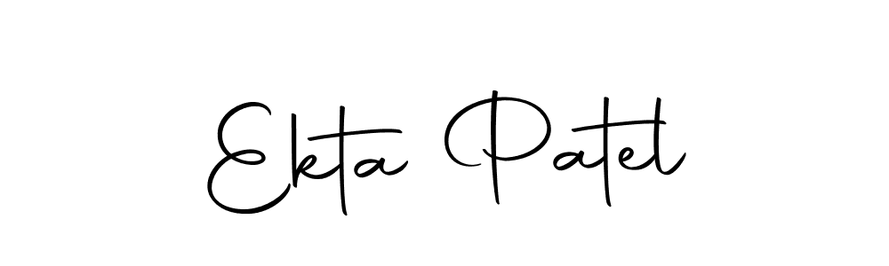 How to make Ekta Patel name signature. Use Autography-DOLnW style for creating short signs online. This is the latest handwritten sign. Ekta Patel signature style 10 images and pictures png