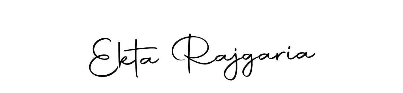 How to make Ekta Rajgaria name signature. Use Autography-DOLnW style for creating short signs online. This is the latest handwritten sign. Ekta Rajgaria signature style 10 images and pictures png