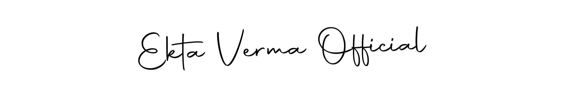 Ekta Verma Official stylish signature style. Best Handwritten Sign (Autography-DOLnW) for my name. Handwritten Signature Collection Ideas for my name Ekta Verma Official. Ekta Verma Official signature style 10 images and pictures png