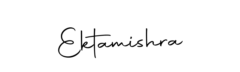 How to make Ektamishra name signature. Use Autography-DOLnW style for creating short signs online. This is the latest handwritten sign. Ektamishra signature style 10 images and pictures png