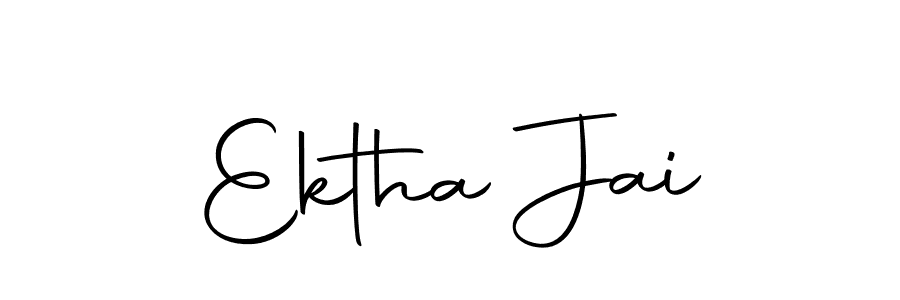 Create a beautiful signature design for name Ektha Jai. With this signature (Autography-DOLnW) fonts, you can make a handwritten signature for free. Ektha Jai signature style 10 images and pictures png