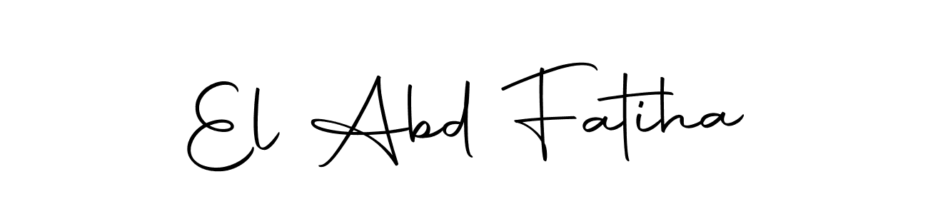 The best way (Autography-DOLnW) to make a short signature is to pick only two or three words in your name. The name El Abd Fatiha include a total of six letters. For converting this name. El Abd Fatiha signature style 10 images and pictures png