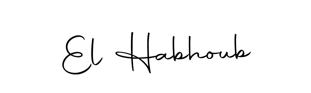 Design your own signature with our free online signature maker. With this signature software, you can create a handwritten (Autography-DOLnW) signature for name El Habhoub. El Habhoub signature style 10 images and pictures png