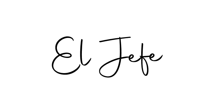 You should practise on your own different ways (Autography-DOLnW) to write your name (El Jefe) in signature. don't let someone else do it for you. El Jefe signature style 10 images and pictures png
