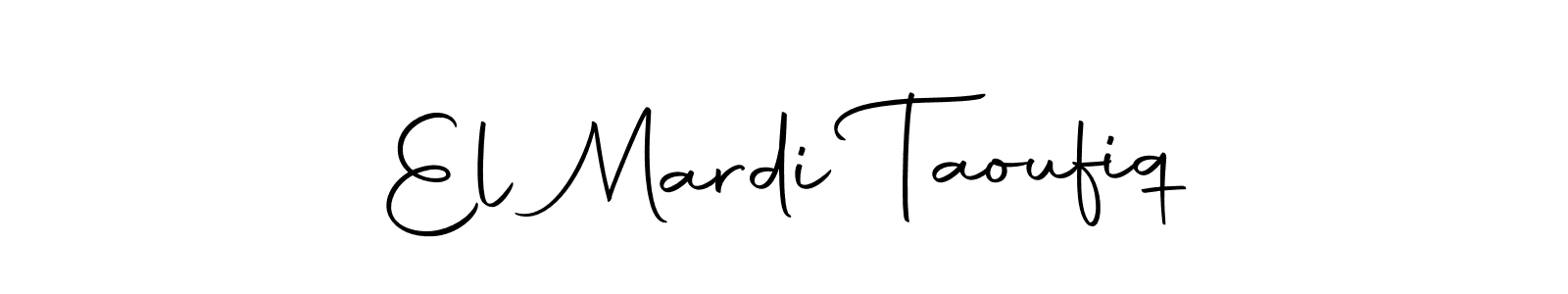 You should practise on your own different ways (Autography-DOLnW) to write your name (El Mardi Taoufiq) in signature. don't let someone else do it for you. El Mardi Taoufiq signature style 10 images and pictures png