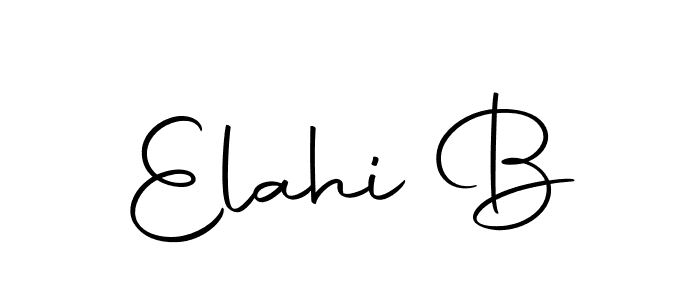 Create a beautiful signature design for name Elahi B. With this signature (Autography-DOLnW) fonts, you can make a handwritten signature for free. Elahi B signature style 10 images and pictures png