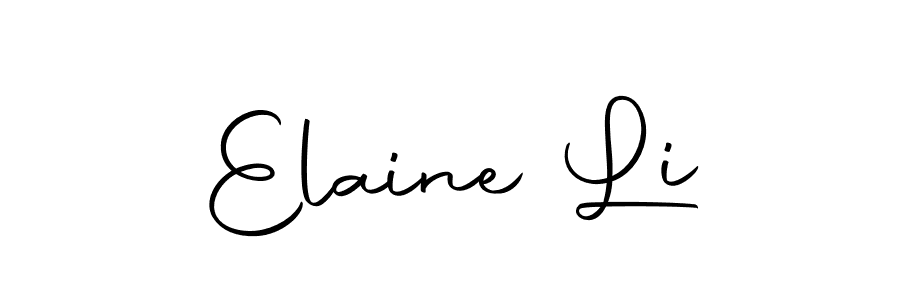 You should practise on your own different ways (Autography-DOLnW) to write your name (Elaine Li) in signature. don't let someone else do it for you. Elaine Li signature style 10 images and pictures png