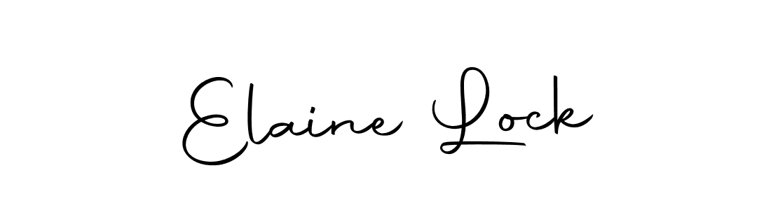 How to make Elaine Lock name signature. Use Autography-DOLnW style for creating short signs online. This is the latest handwritten sign. Elaine Lock signature style 10 images and pictures png