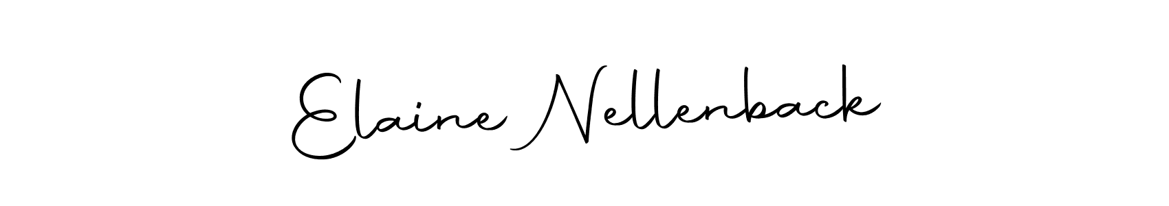 Create a beautiful signature design for name Elaine Nellenback. With this signature (Autography-DOLnW) fonts, you can make a handwritten signature for free. Elaine Nellenback signature style 10 images and pictures png