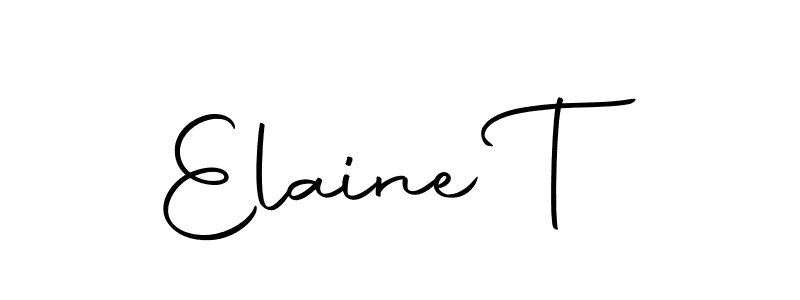Make a beautiful signature design for name Elaine T. With this signature (Autography-DOLnW) style, you can create a handwritten signature for free. Elaine T signature style 10 images and pictures png