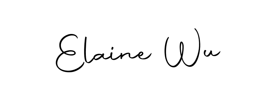 Make a beautiful signature design for name Elaine Wu. With this signature (Autography-DOLnW) style, you can create a handwritten signature for free. Elaine Wu signature style 10 images and pictures png