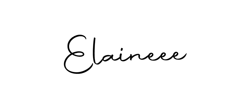 Design your own signature with our free online signature maker. With this signature software, you can create a handwritten (Autography-DOLnW) signature for name Elaineee. Elaineee signature style 10 images and pictures png