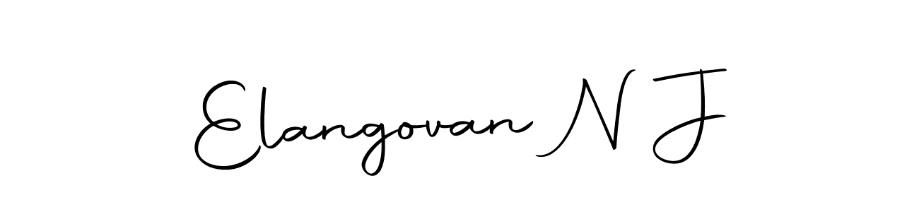 Create a beautiful signature design for name Elangovan N J. With this signature (Autography-DOLnW) fonts, you can make a handwritten signature for free. Elangovan N J signature style 10 images and pictures png