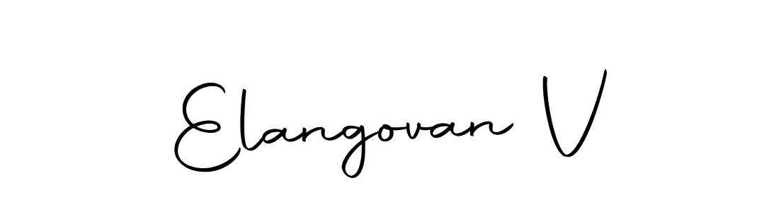 Elangovan V stylish signature style. Best Handwritten Sign (Autography-DOLnW) for my name. Handwritten Signature Collection Ideas for my name Elangovan V. Elangovan V signature style 10 images and pictures png