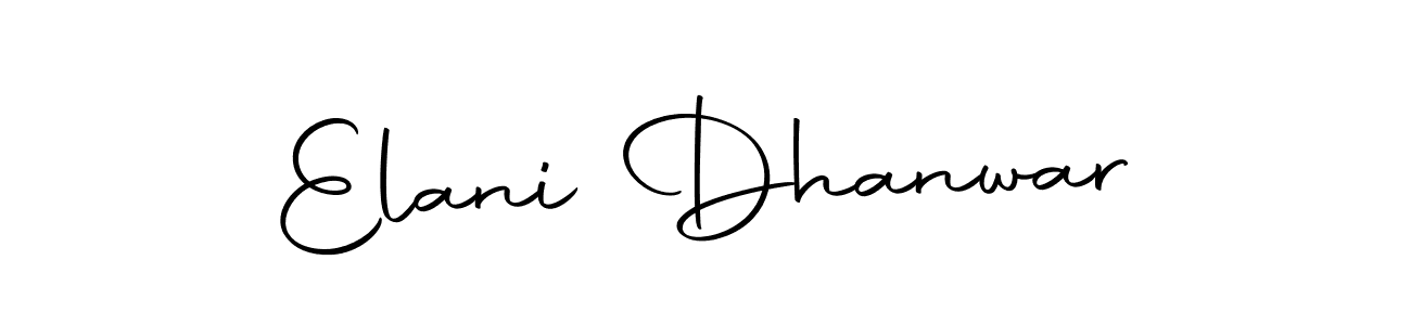 Make a short Elani Dhanwar signature style. Manage your documents anywhere anytime using Autography-DOLnW. Create and add eSignatures, submit forms, share and send files easily. Elani Dhanwar signature style 10 images and pictures png