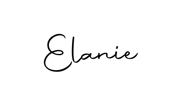 How to make Elanie name signature. Use Autography-DOLnW style for creating short signs online. This is the latest handwritten sign. Elanie signature style 10 images and pictures png