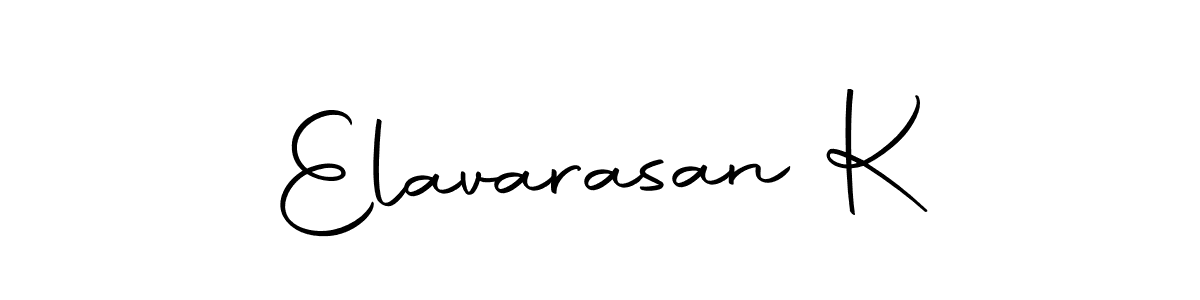 The best way (Autography-DOLnW) to make a short signature is to pick only two or three words in your name. The name Elavarasan K include a total of six letters. For converting this name. Elavarasan K signature style 10 images and pictures png