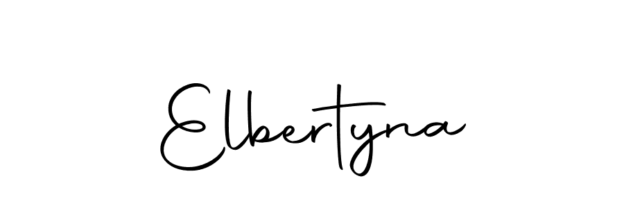 Similarly Autography-DOLnW is the best handwritten signature design. Signature creator online .You can use it as an online autograph creator for name Elbertyna. Elbertyna signature style 10 images and pictures png