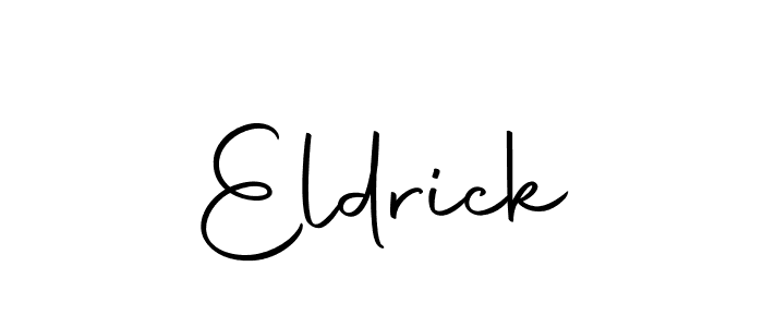 Design your own signature with our free online signature maker. With this signature software, you can create a handwritten (Autography-DOLnW) signature for name Eldrick. Eldrick signature style 10 images and pictures png