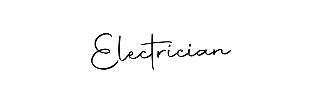 Create a beautiful signature design for name Electrician. With this signature (Autography-DOLnW) fonts, you can make a handwritten signature for free. Electrician signature style 10 images and pictures png