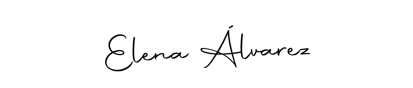 Create a beautiful signature design for name Elena Álvarez. With this signature (Autography-DOLnW) fonts, you can make a handwritten signature for free. Elena Álvarez signature style 10 images and pictures png