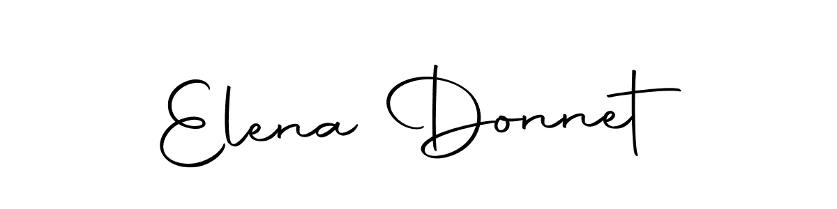 How to make Elena Donnet name signature. Use Autography-DOLnW style for creating short signs online. This is the latest handwritten sign. Elena Donnet signature style 10 images and pictures png