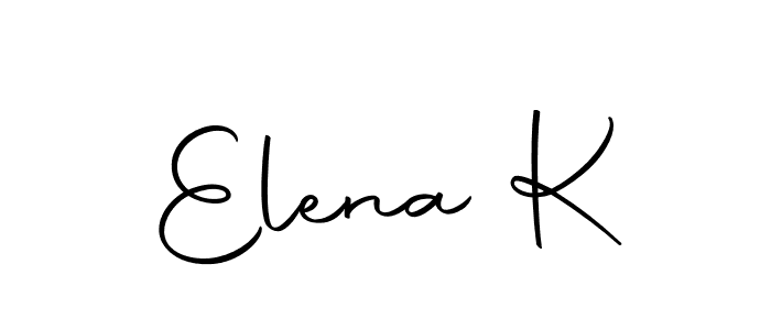 Elena K stylish signature style. Best Handwritten Sign (Autography-DOLnW) for my name. Handwritten Signature Collection Ideas for my name Elena K. Elena K signature style 10 images and pictures png