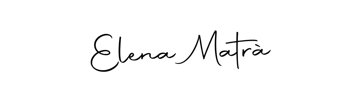Make a short Elena Matrà signature style. Manage your documents anywhere anytime using Autography-DOLnW. Create and add eSignatures, submit forms, share and send files easily. Elena Matrà signature style 10 images and pictures png