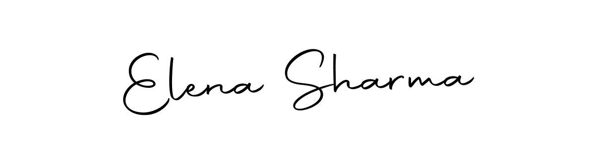 Create a beautiful signature design for name Elena Sharma. With this signature (Autography-DOLnW) fonts, you can make a handwritten signature for free. Elena Sharma signature style 10 images and pictures png