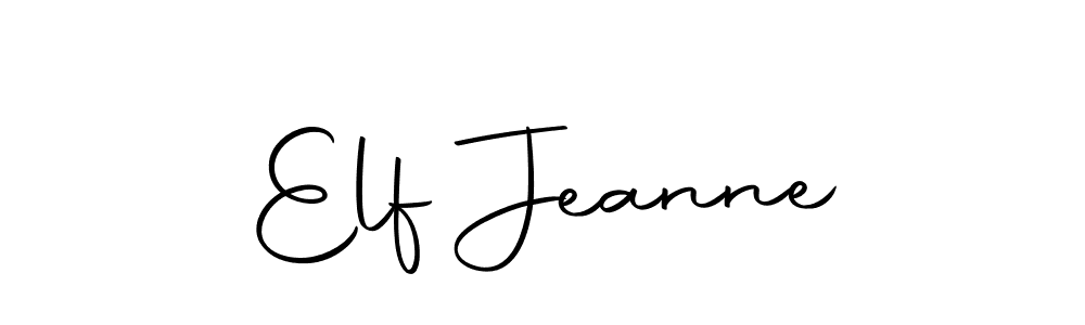 How to make Elf Jeanne name signature. Use Autography-DOLnW style for creating short signs online. This is the latest handwritten sign. Elf Jeanne signature style 10 images and pictures png