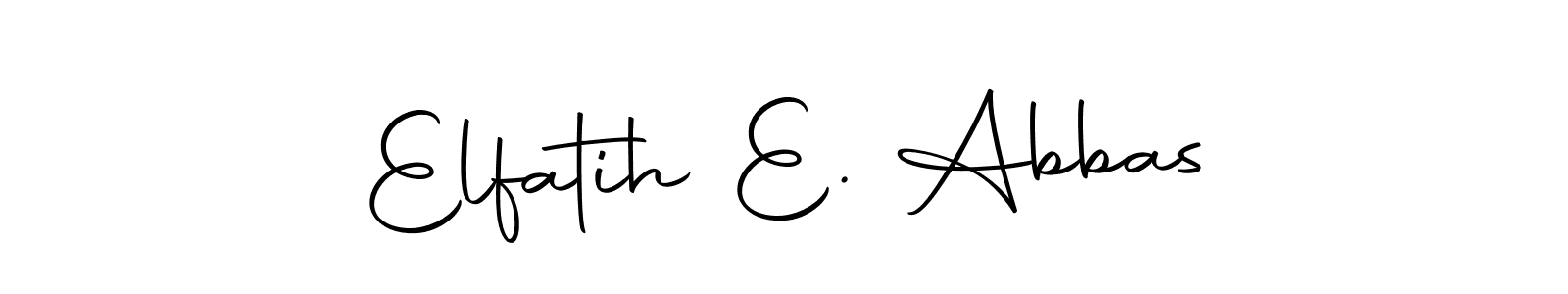Make a beautiful signature design for name Elfatih E. Abbas. With this signature (Autography-DOLnW) style, you can create a handwritten signature for free. Elfatih E. Abbas signature style 10 images and pictures png