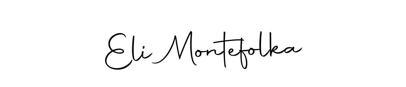 The best way (Autography-DOLnW) to make a short signature is to pick only two or three words in your name. The name Eli Montefolka include a total of six letters. For converting this name. Eli Montefolka signature style 10 images and pictures png