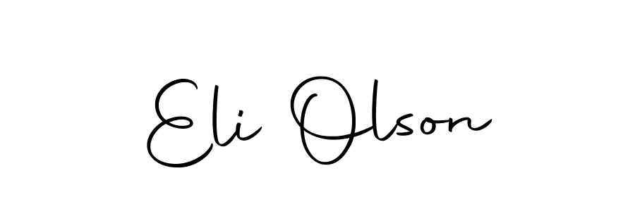 Design your own signature with our free online signature maker. With this signature software, you can create a handwritten (Autography-DOLnW) signature for name Eli Olson. Eli Olson signature style 10 images and pictures png