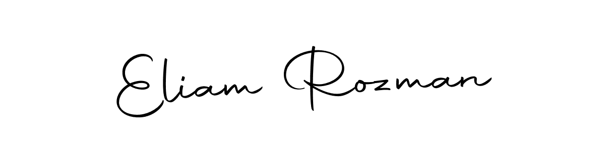You should practise on your own different ways (Autography-DOLnW) to write your name (Eliam Rozman) in signature. don't let someone else do it for you. Eliam Rozman signature style 10 images and pictures png